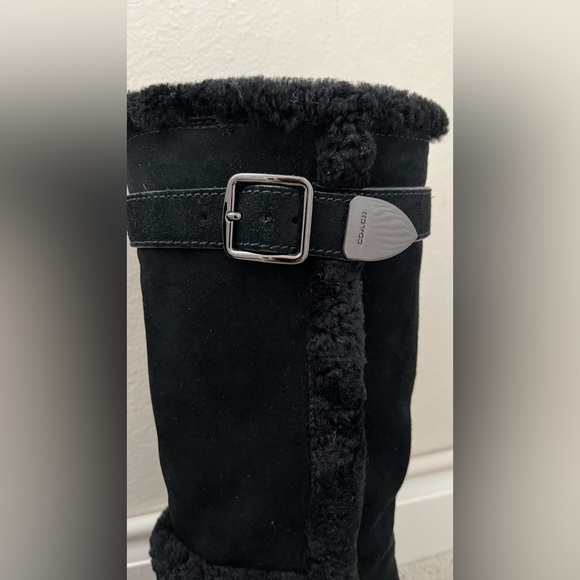 Coach Suede and Shearling Boots - Picture 2 of 10